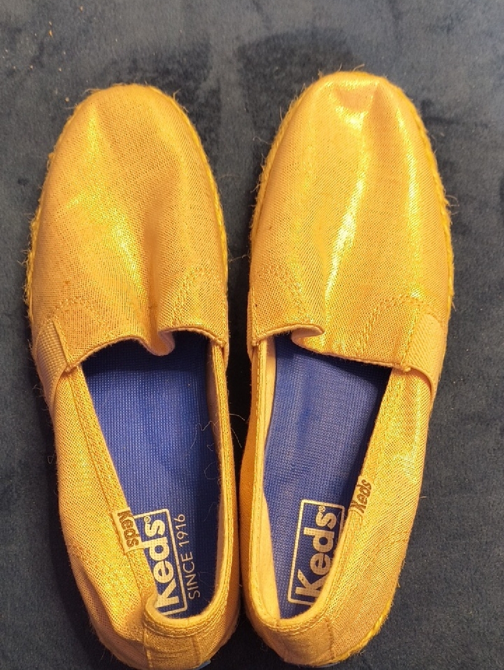Keds Gold Espadrille Slip-On Flats